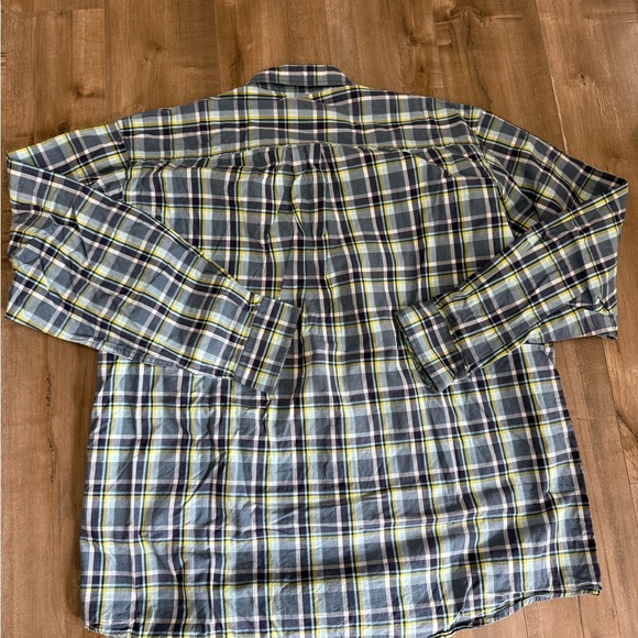 Cinch Button Down Long Sleeve Shirt Men Large Blue Check Western Paisley Plaid - Picture 5 of 8